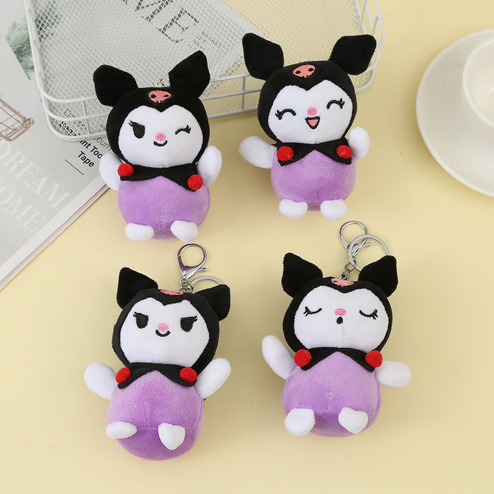 Wholesale keychain cartoon plush doll cute stuffed doll pendant MOQ≥4 JDC-KC-XiaoKe005