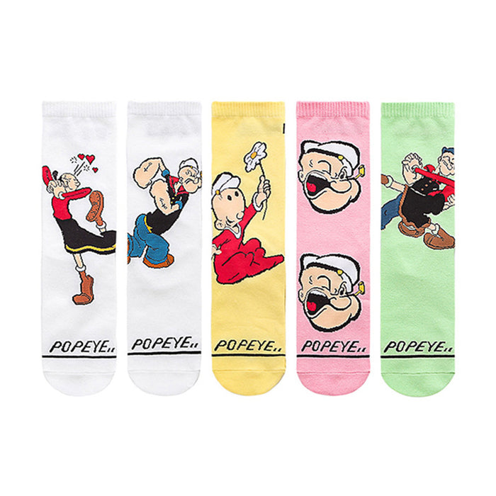 Wholesale cartoon couple tide socks Korean trend spinach popeye socks MOQ≥5 JDC-SK-ZQB010