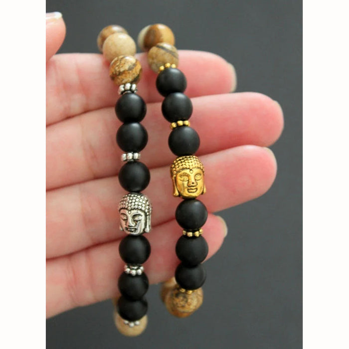 Wholesale Men's Bracelet Jewelry Buddha Beads Buddha Head Bracelet JDC-BT-LonR006