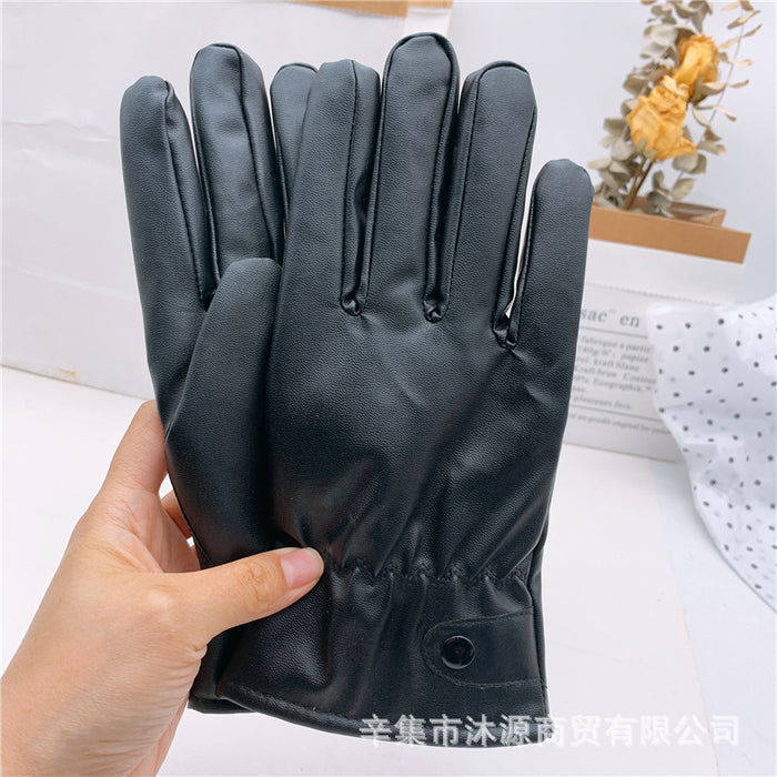 Wholesale Gloves PU Plus Velvet Outdoor Warmth Touch Screen JDC-GS-MYuan012