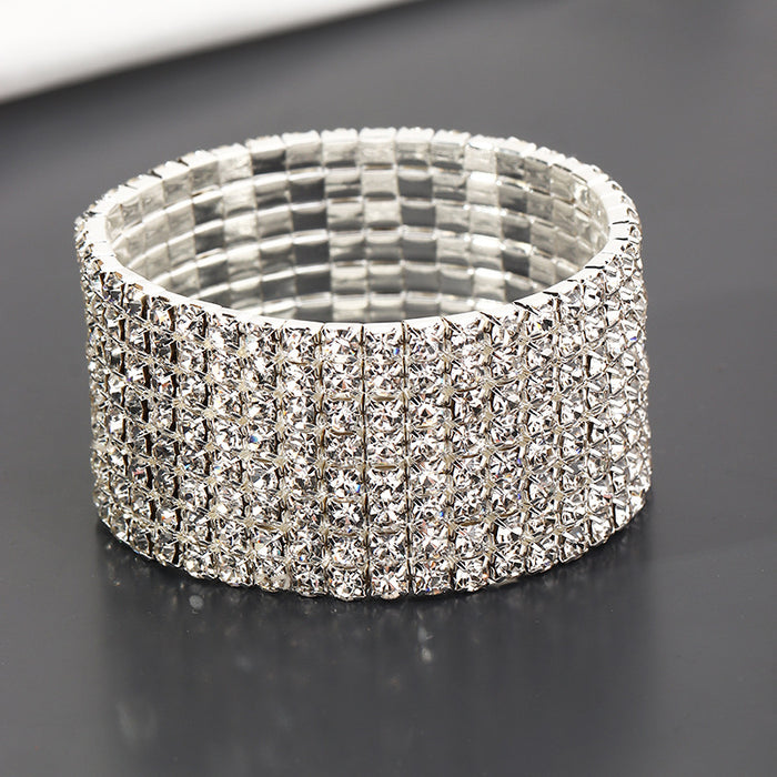 Jewelry WholesaleWholesale zircon rhinestone full drill stretch bracelet JDC-BT-NZ055 Bracelet 奈珠 %variant_option1% %variant_option2% %variant_option3%  Factory Price JoyasDeChina Joyas De China