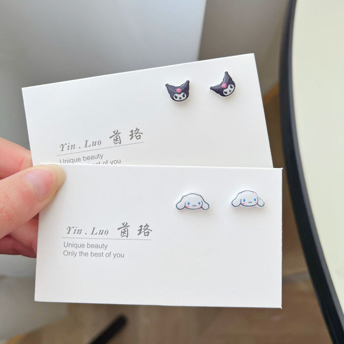 Wholesale Plastic Needle Stud Earrings Student Cartoon Earrings Earrings Hypoallergenic JDC-ES-SHanP001