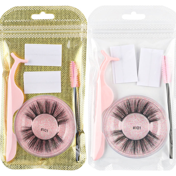 Wholesale Imitation mink glue strip glue free false eyelashes set  JDC-EY-LanJL020