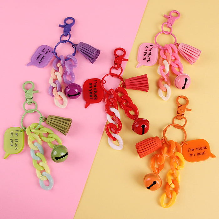 Jewelry WholesaleWholesale Creative Acrylic U-Chain Keychain JDC-KC-QiaM006 Keychains 恰美 %variant_option1% %variant_option2% %variant_option3%  Factory Price JoyasDeChina Joyas De China