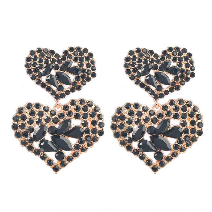 Jewelry WholesaleWholesale Multilayer Heart Shaped Alloy Color Rhinestone Earrings JDC-ES-JL944 Earrings 氿乐 %variant_option1% %variant_option2% %variant_option3%  Factory Price JoyasDeChina Joyas De China