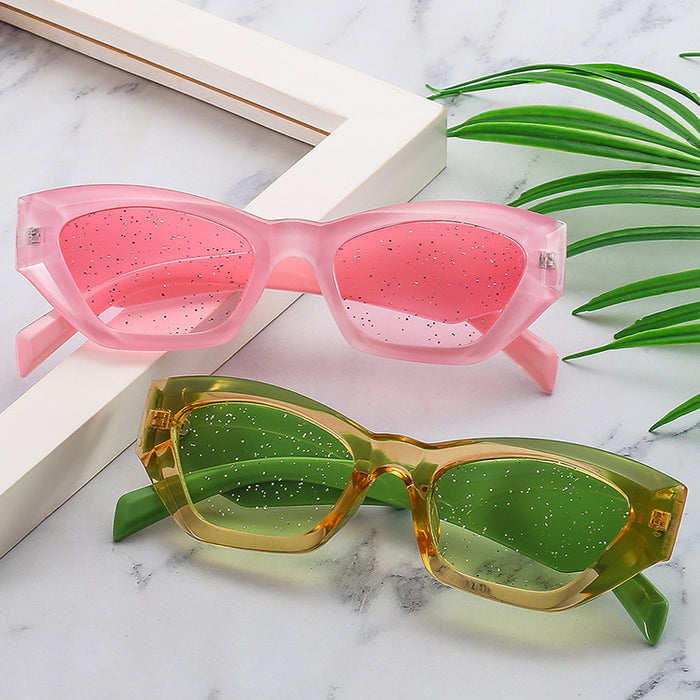 Wholesale Sunglasses PC Glitter Irregular JDC-SG-FeiW014