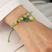 Jewelry WholesaleWholesale green beaded bell length adjustable braid bracelet JDC-BT-E274 Bracelet 奈珠 %variant_option1% %variant_option2% %variant_option3%  Factory Price JoyasDeChina Joyas De China