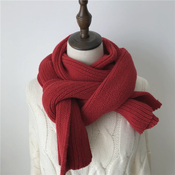 Wholesale Scarf Faux Cashmere Warm Winter Knit Solid JDC-SF-Zhenl005