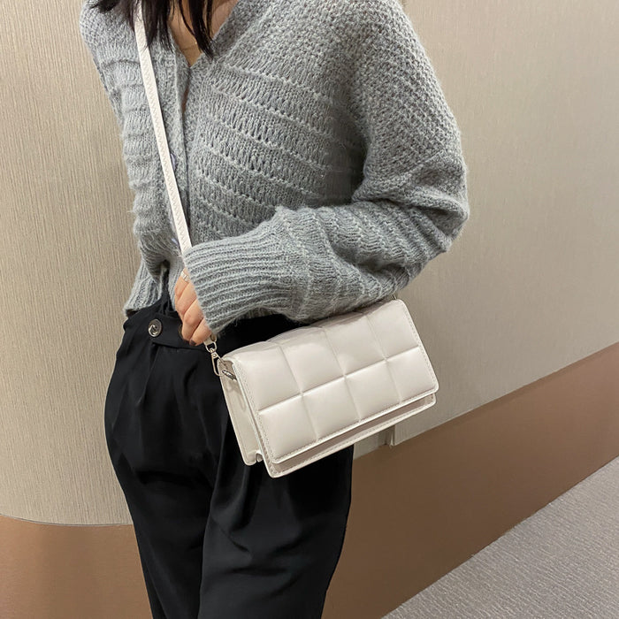 Jewelry WholesaleWholesale checkered bag women's shoulder bag creasing messenger bag JDC-SD-Woran001 Shoulder Bags 沃然 %variant_option1% %variant_option2% %variant_option3%  Factory Price JoyasDeChina Joyas De China