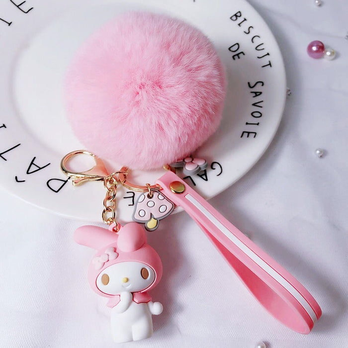 Wholesale Cartoon Series Keychain Cute Doll Bag Hair Ball Pendant (S) JDC-KC-YanA001