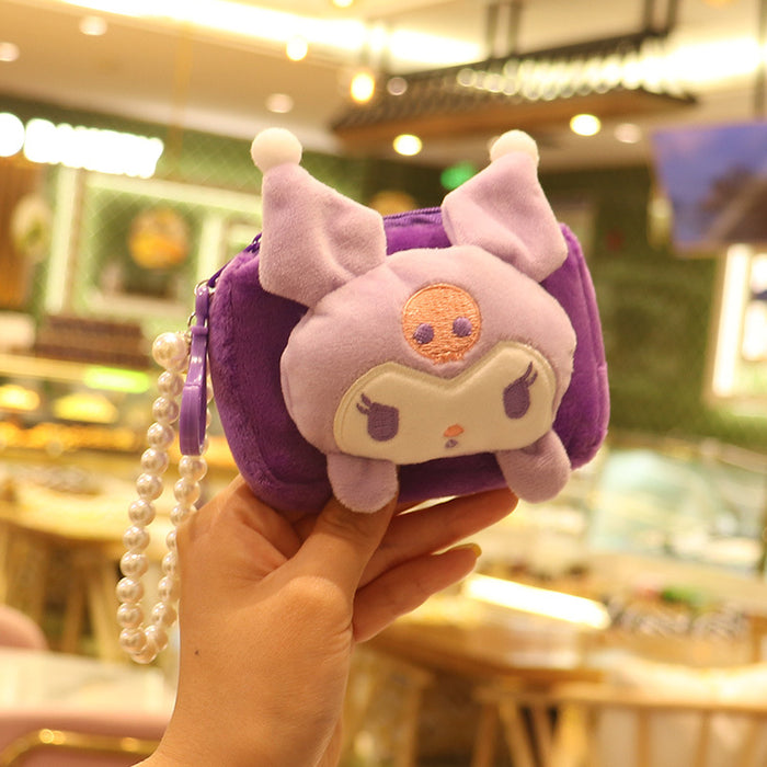 Wholesale keychain wallets Cute Square Creative Plush Coin Purse Bag Ornament JDC-KC-Huofan011