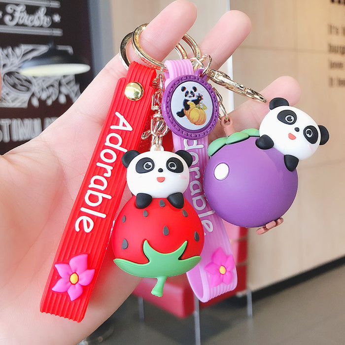 Wholesale Keychains For Backpacks cute fruit bear accessories doll cartoon keychain JDC-KC-FeiRun080