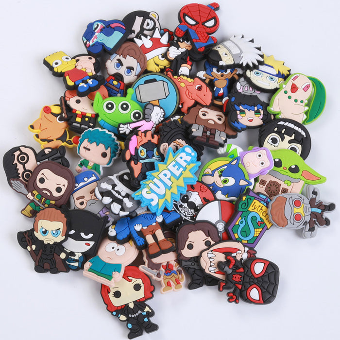 Wholesale Croc Charms Random 100pcs Cartoon Cute PVC DIY Accessories (M) JDC-CCS-YiiShang006