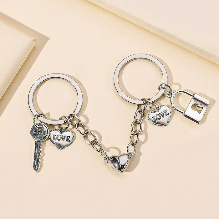 Wholesale Alloy Couple Keychains MOQ≥2 JDC-KC-WenJ007