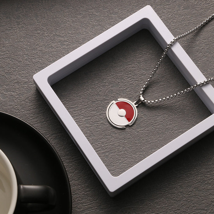 Wholesale Necklaces Titanium Steel Fashion Red and White Animation Peripherals JDC-NE-JiaM003