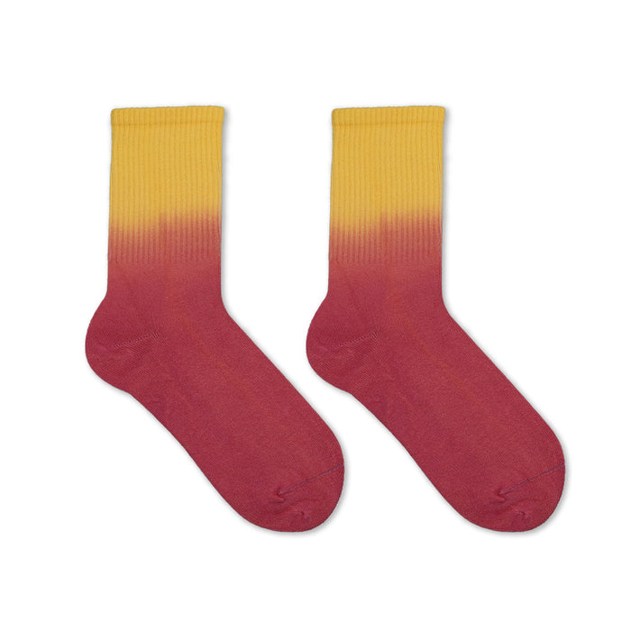 Wholesale Sock Cotton Rainbow Gradient Tie Dye Socks JDC-SK-YuHui003