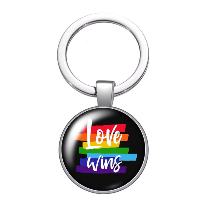 Jewelry WholesaleWholesale Rainbow Flag Gemstone Keychain JDC-KC-CMX001 Keychains 晨墨兮 %variant_option1% %variant_option2% %variant_option3%  Factory Price JoyasDeChina Joyas De China