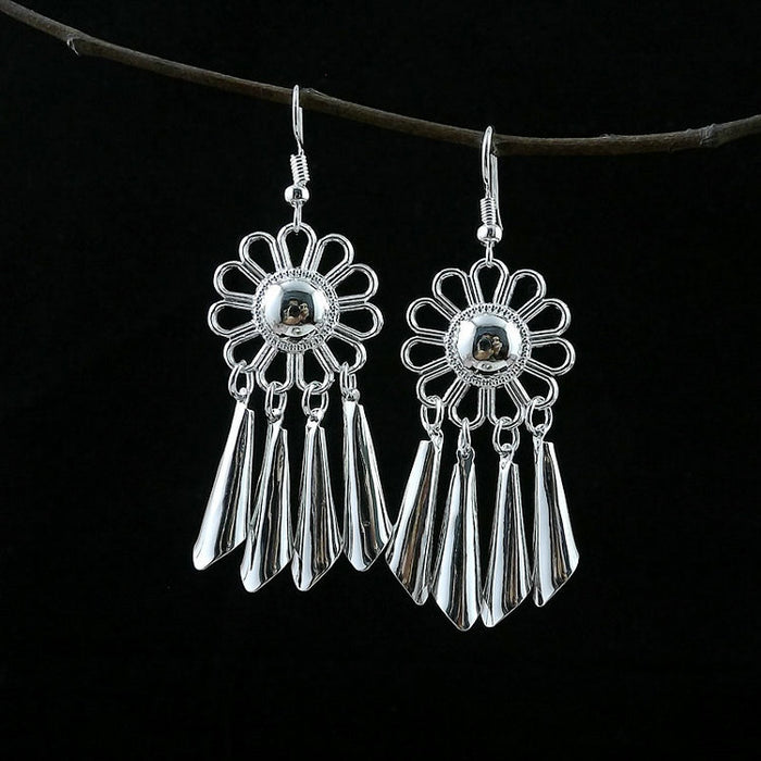 Wholesale Xingma Jewelry Boho Tibetan Silver Women's Earrings JDC-ES-Ylh002