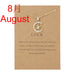 Jewelry WholesaleWholesale month birth stone moon star paper card alloy diamond necklace JDC-NE-YinH019 Necklaces 颖皓 %variant_option1% %variant_option2% %variant_option3%  Factory Price JoyasDeChina Joyas De China