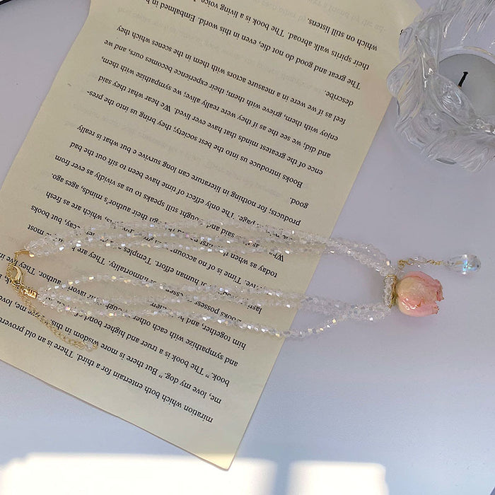 Jewelry WholesaleWholesale immortal flower pearl vintage transparent pearl necklace bracelet earrings JDC-ES-HanD006 Earrings 韩朵 %variant_option1% %variant_option2% %variant_option3%  Factory Price JoyasDeChina Joyas De China