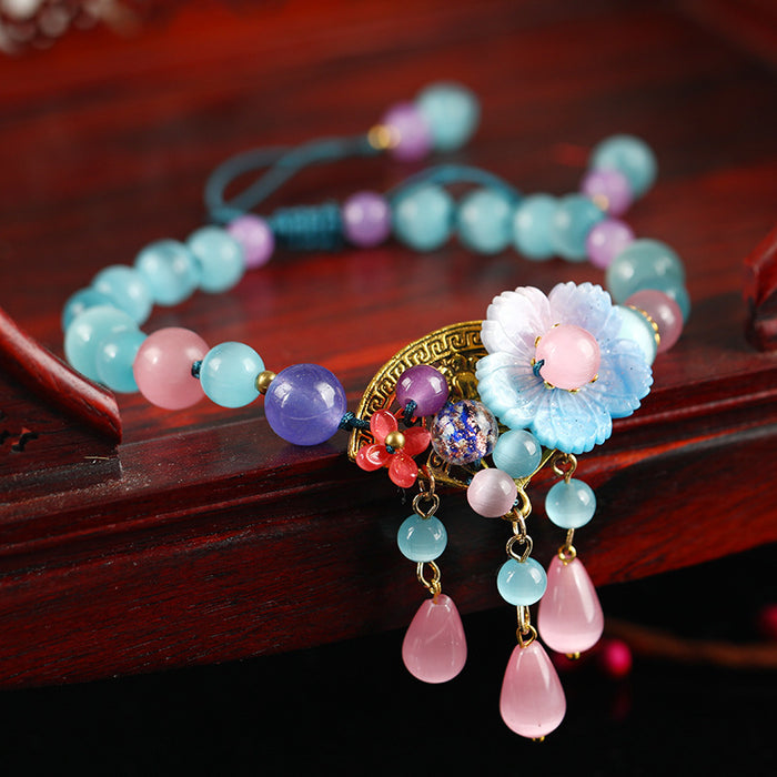 Jewelry WholesaleWholesale ethnic fashion glass hand woven shell flower Anklets JDC-AS-Mcheng004 Anklet 结满诚 %variant_option1% %variant_option2% %variant_option3%  Factory Price JoyasDeChina Joyas De China