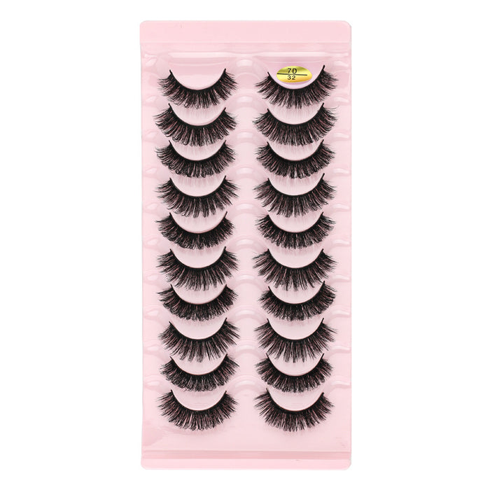 Wholesale volume false eyelashes 7D curling natural thick 10 pairs JDC-EY-LanJL003