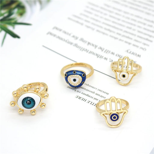 Jewelry WholesaleWholesale Resin Devil's Eye Copper Ring MOQ≥3 JDC-RS-Juej003 Rings 觉际 %variant_option1% %variant_option2% %variant_option3%  Factory Price JoyasDeChina Joyas De China