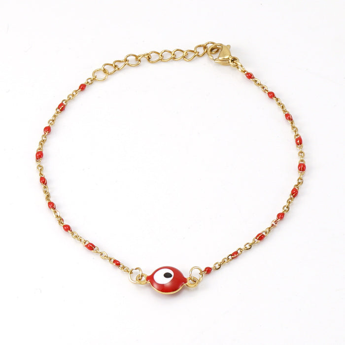 Wholesale Bracelet Titanium Evil Eye Adjustable MOQ≥2 JDC-BT-ZhongX005