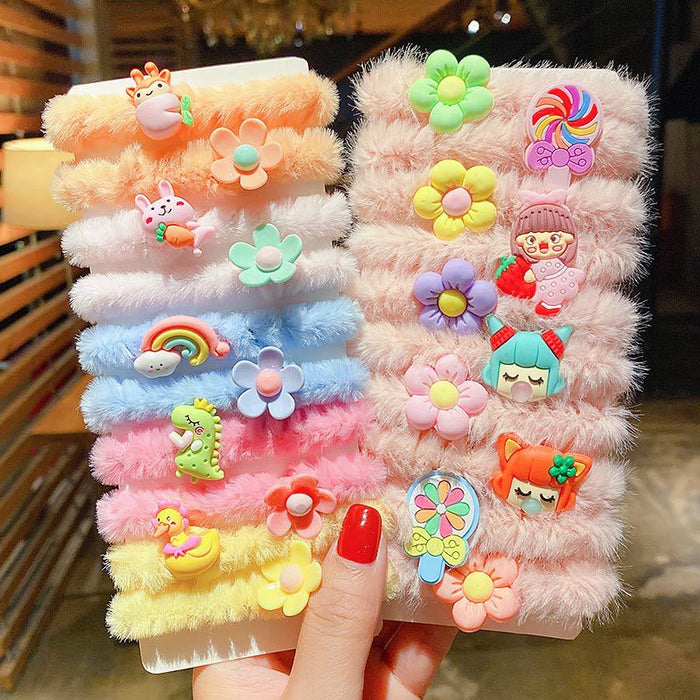 Jewelry WholesaleWholesale plush kids cartoon hair ring (F) JDC-HS-DingS002 Hair Scrunchies 鼎硕 %variant_option1% %variant_option2% %variant_option3%  Factory Price JoyasDeChina Joyas De China