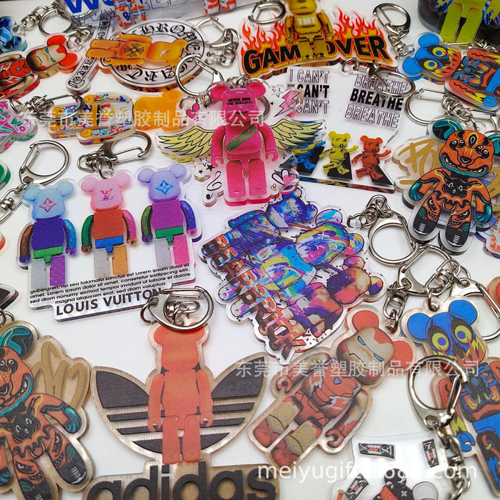 Wholesale Random Cartoon Acrylic Keychain (M) MOQ≥2 JDC-KC-MeiYu004