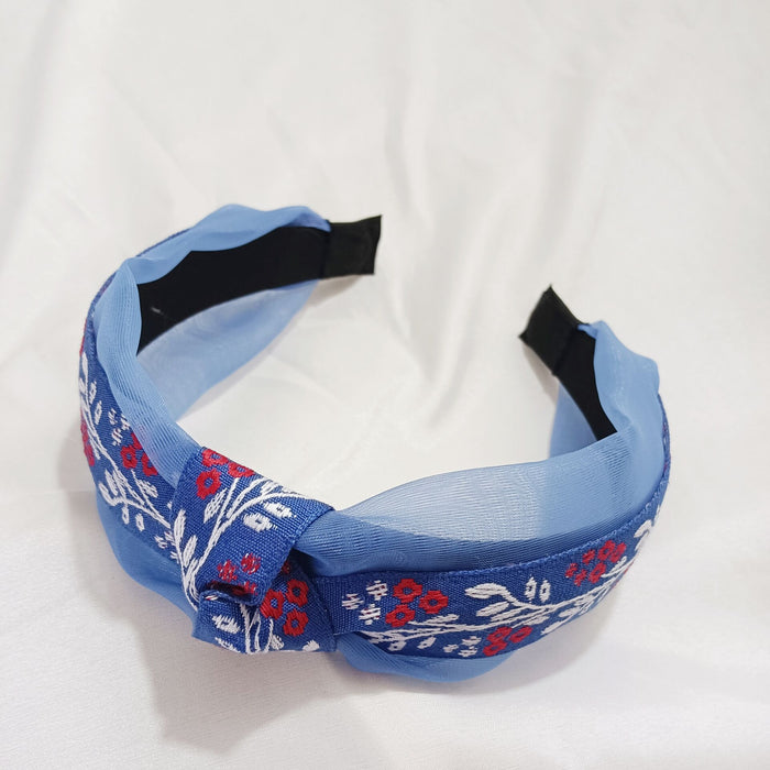 Wholesale Breathable Flower Lace Webbing With Knotted Wide Headband JDC-HD-AIH006