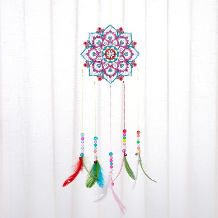 Wholesale Mandala Diamond Painting Wind Chime Christmas Crystal Cartoon Dreamcatcher MOQ≥2 JDC-DC-YouAn001