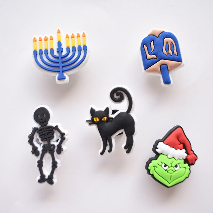 Wholesale Croc Charms Random 100pcs Cartoon Cute PVC DIY Accessories (M) Halloween JDC-CCS-XinQ021