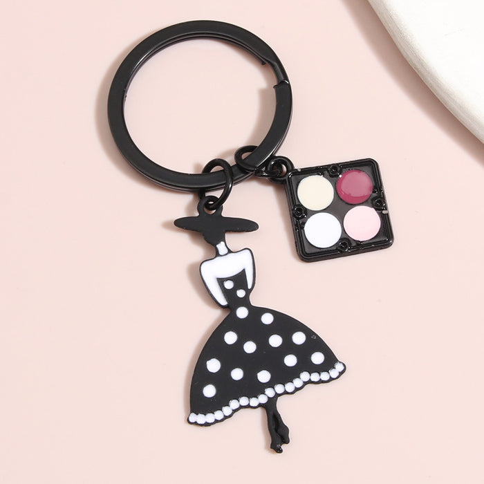 Wholesale Keychain Zinc Alloy Eyeshadow Lipstick MOQ≥2 JDC-KC-XiangH016