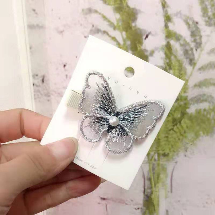 Jewelry WholesaleWholesale pearl Butterfly Girl Hair Clip JDC-HC-YiL003 Hair Clips 艺麟 %variant_option1% %variant_option2% %variant_option3%  Factory Price JoyasDeChina Joyas De China