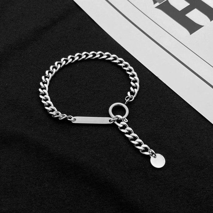 Jewelry WholesaleWholesale Titanium Steel Hip Hop Simple Couple Cuban Bracelet JDC-BT-JiuB005 Bracelet 玖柏 %variant_option1% %variant_option2% %variant_option3%  Factory Price JoyasDeChina Joyas De China