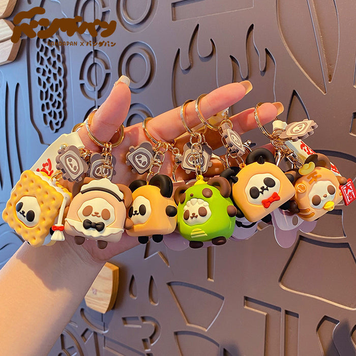 Wholesale Keychains PVC Metal Panda Toast Cute (M) MOQ≥2 JDC-KC-BaiM045