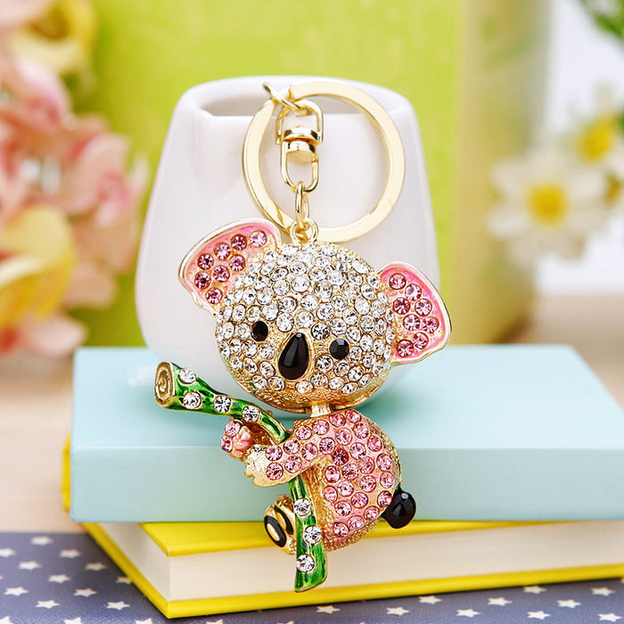 Wholesale Rhinestone Koala Metal Keychain JDC-KC-RYuan005