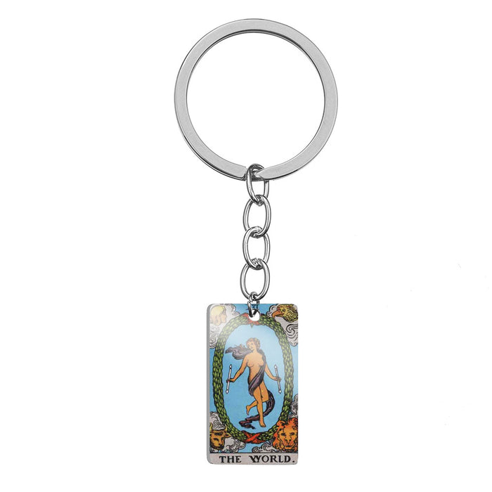 Wholesale Tarot Color Stainless Steel Keychain MOQ≥2 JDC-KC-HuanYu003