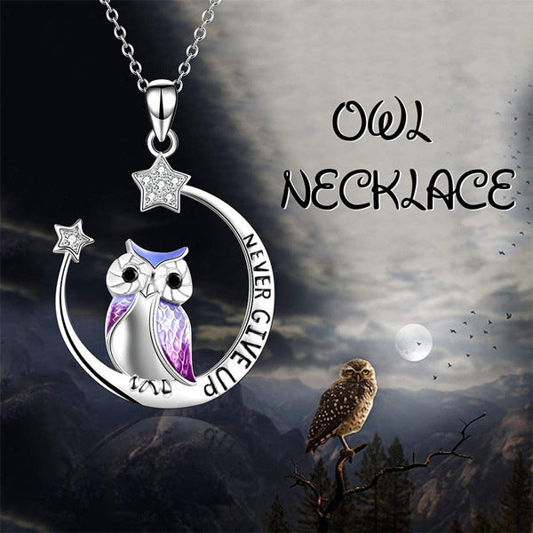 Jewelry WholesaleWholesale Drip Oil Set Diamond Star Owl Ladies NecklaceJDC-NE-ZiB006 Necklaces 资比 %variant_option1% %variant_option2% %variant_option3%  Factory Price JoyasDeChina Joyas De China