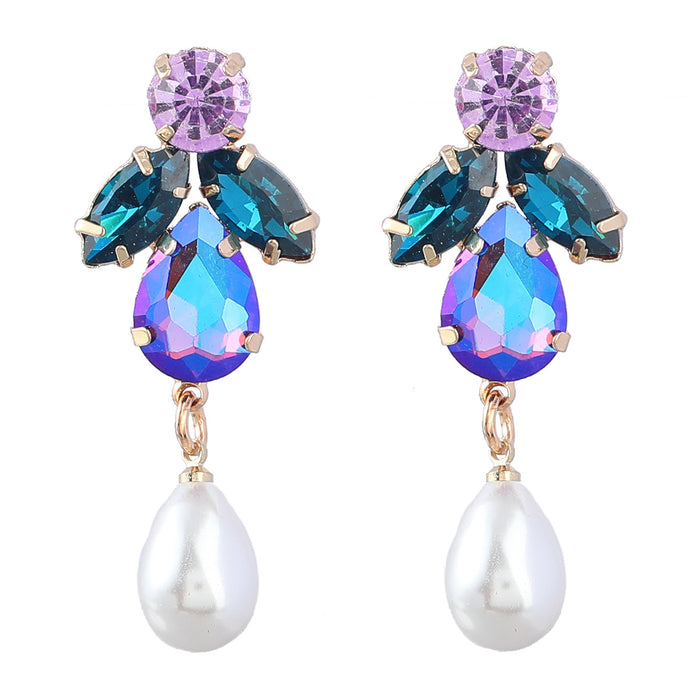 Wholesale Earrings Alloy Diamond Imitation Pearl JDC-ES-JL1050