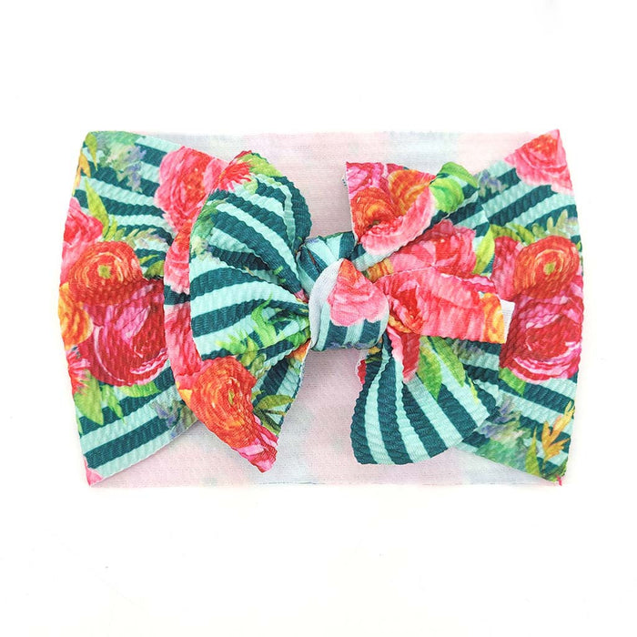 Wholesale wide-brimmed bow baby does not hurt the skin breathable sweatband JDC-HD-ML027