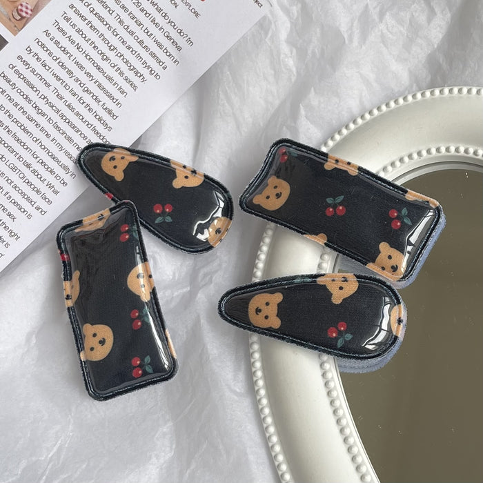 Wholesale Hair Clips PVC Cute Bear Cartoon (M) JDC-HC-ZhiX006