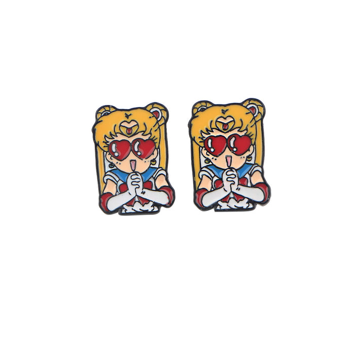 Wholesale Earring Alloy Cute Cartoon Cat Stud Earrings (M) JDC-ES-kubei010