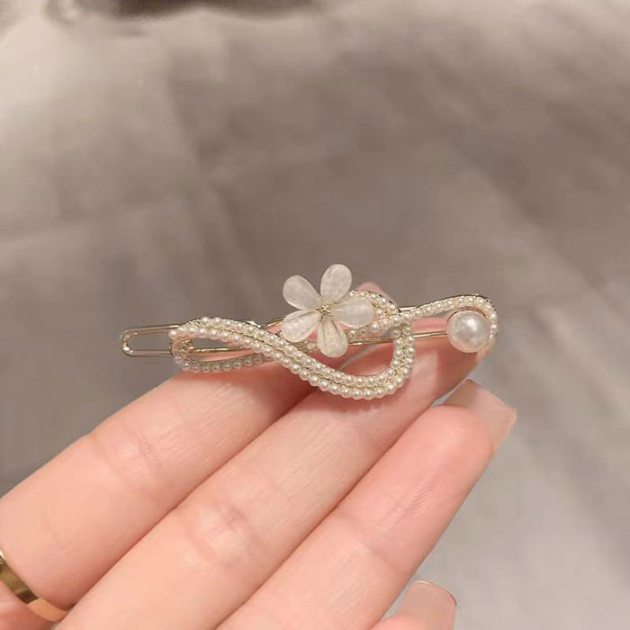 Wholesale Hair Clips Flowers Metal Pearls Musical Notes JDC-HC-KeZi002