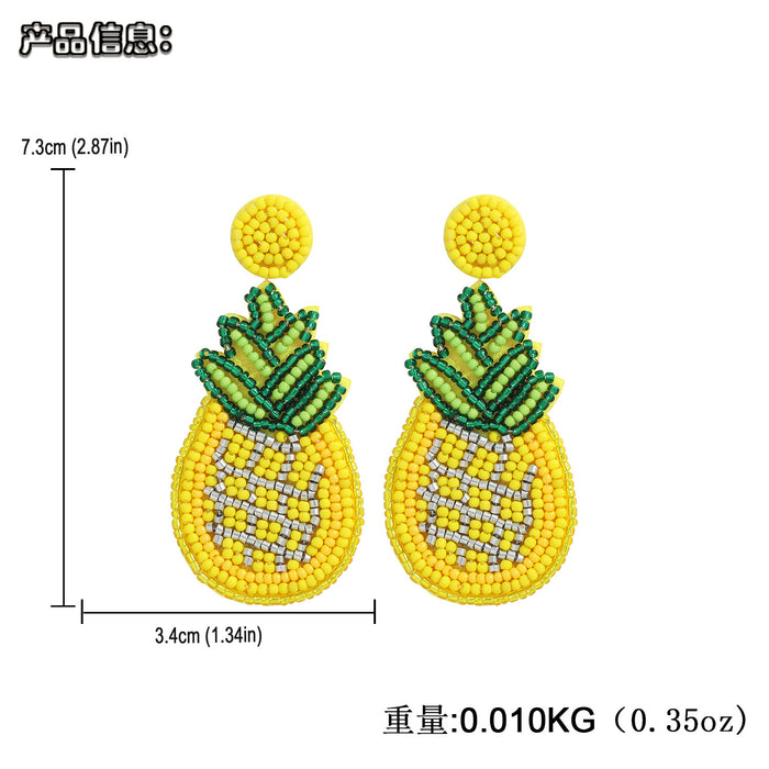 Jewelry WholesaleWholesale Ethnic Style Rice Beads Fabric Stud Earrings JDC-ES-JQ230 Earrings 佳琪 %variant_option1% %variant_option2% %variant_option3%  Factory Price JoyasDeChina Joyas De China