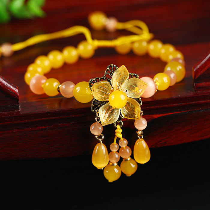 Jewelry WholesaleWholesale ethnic fashion glass hand woven shell flower Anklets JDC-AS-Mcheng004 Anklet 结满诚 %variant_option1% %variant_option2% %variant_option3%  Factory Price JoyasDeChina Joyas De China