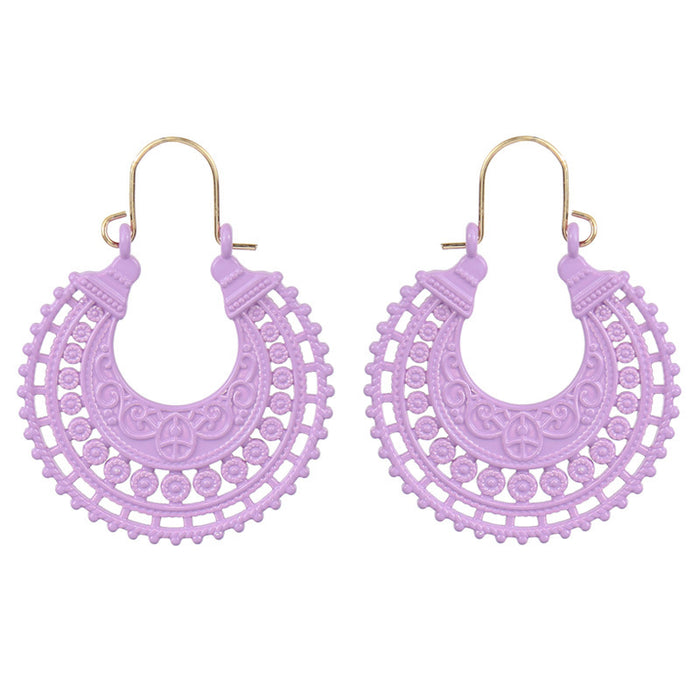 Wholesale Earrings Alloy Candy Color Cutout JDC-ES-Yuhong017