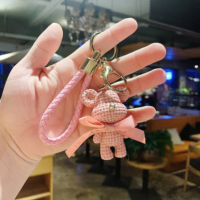 Jewelry WholesaleWholesale Bear Resin Wool PU Hardware Keychains JDC-KC-YiChang002 Keychains 依昌 %variant_option1% %variant_option2% %variant_option3%  Factory Price JoyasDeChina Joyas De China