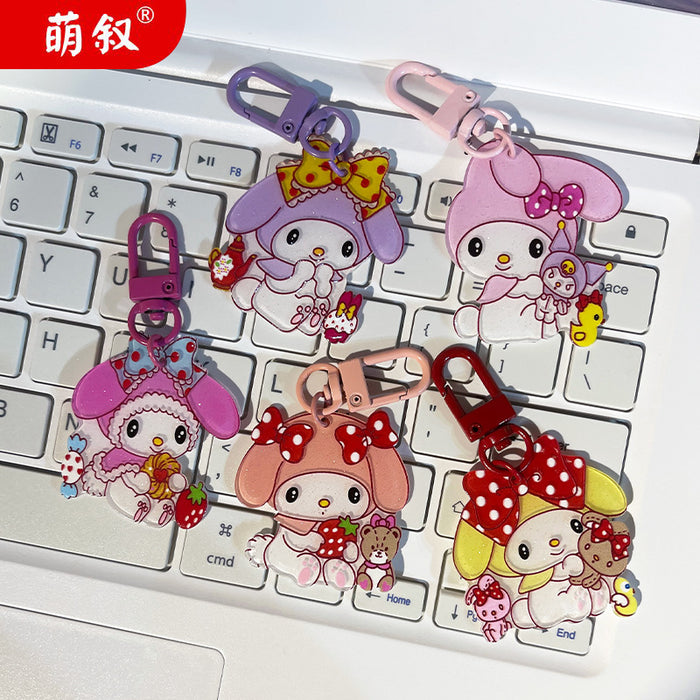 Wholesale keychain acrylic cartoon car bag pendant  (S) JDC-KC-GSXM096